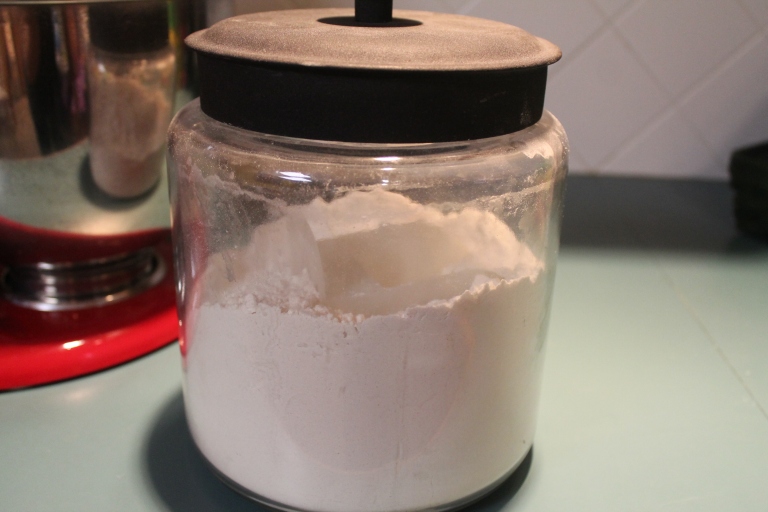 flour in jar
